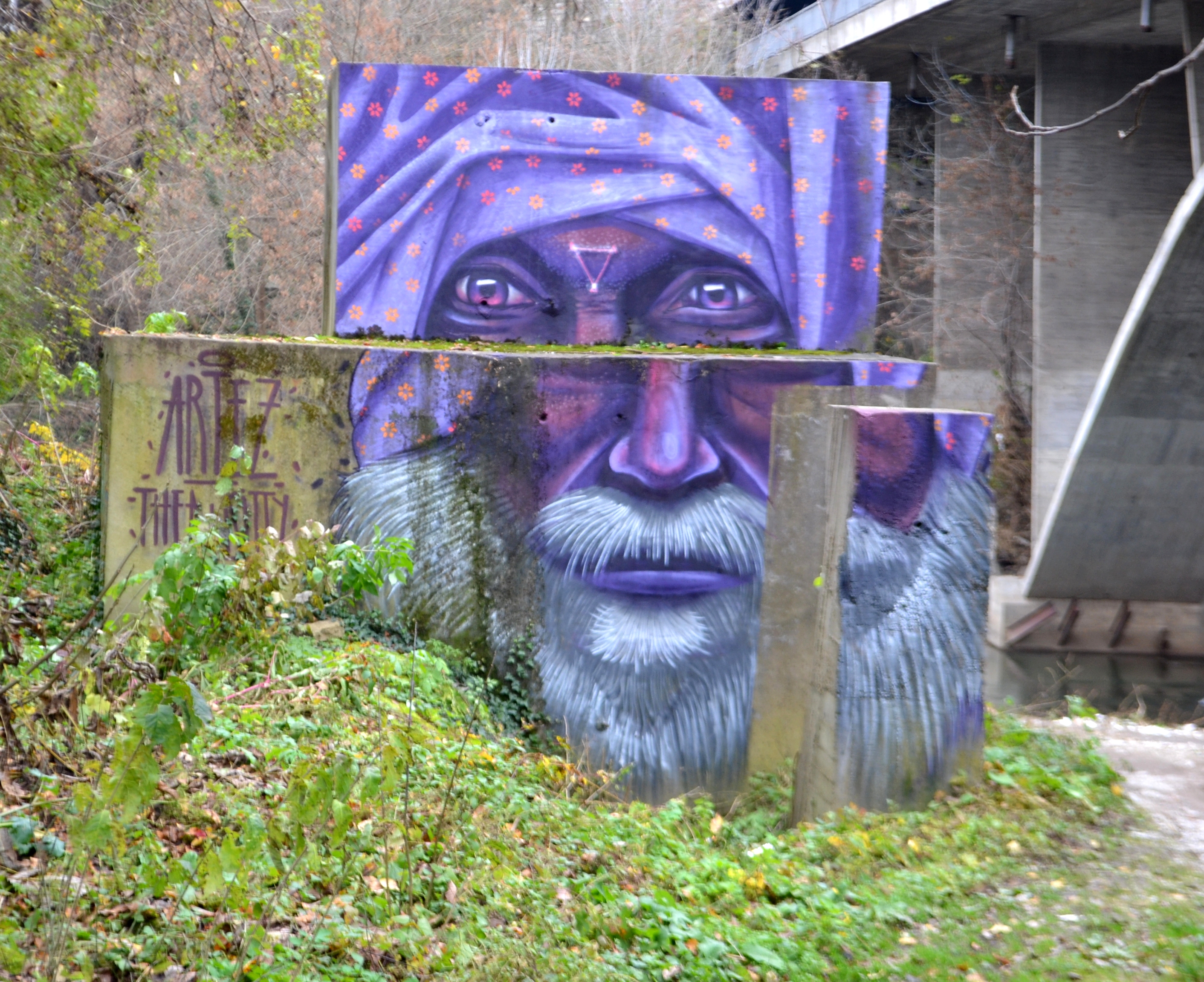 5-метрова 3D рисунка изникна в подножието на хълма Трапезица