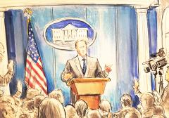 White_House_briefing_shown_by_CNN_artist_Bill_Hennessy_2017_37049